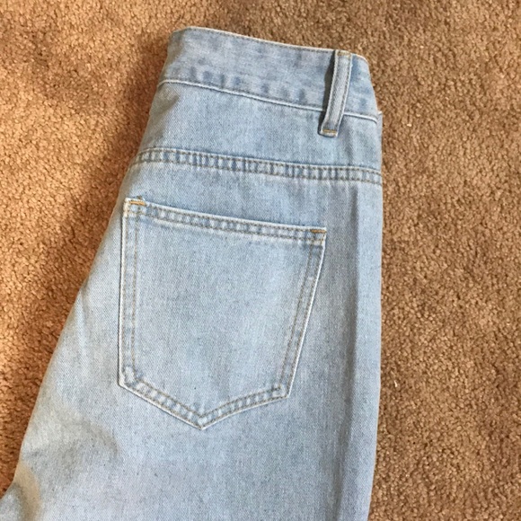 Shein strap high waisted hem jeans size xs - Picture 3 of 6